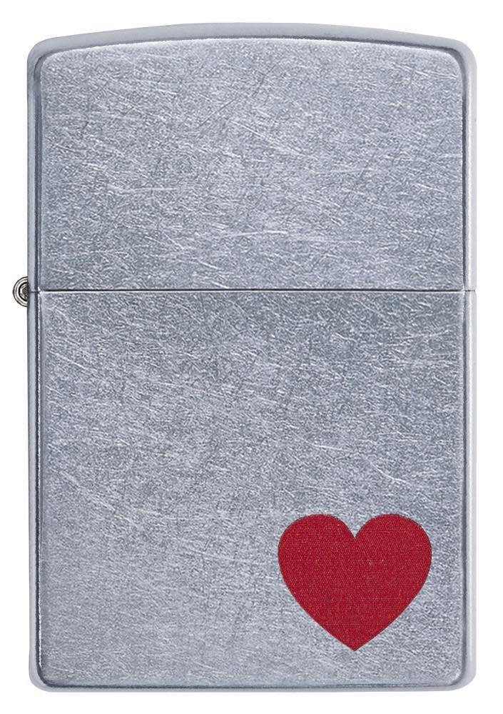 Front view of the Red Heart Love Design Lighter